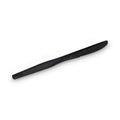 Dixie Plastic Tableware, Heavy Mediumweight Knives, Black, 100/Box