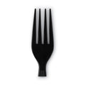 Dixie Individually Wrapped Heavyweight Forks, Polystyrene, Black, 1,000/Carton