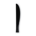 Dixie Plastic Tableware, Heavy Mediumweight Knives, Black, 100/Box