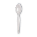 Dixie Plastic Cutlery, Heavyweight Teaspoon, Crystal Clear, 6", 1,000/Carton