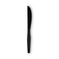 Dixie Plastic Tableware, Heavy Mediumweight Knives, Black, 100/Box, 10 Boxes/Carton