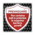 BIC PrevaGuard Ballpoint Pen, Retractable, Medium 1 mm, Black Ink, Black Barrel