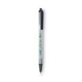 BIC Ecolutions Clic Stic Ballpoint Pen, Retractable, Medium 1 mm, Black Ink, Clear Barrel, Dozen
