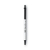 BIC Clic Stic Ballpoint Pen, Retractable, Medium 1 mm, Black Ink, White Barrel, Dozen