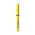 BIC Brite Liner Grip Pocket Highlighter, Fluorescent Yellow Ink, Chisel Tip, Yellow/Black/Silver Barrel, Dozen