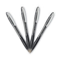 BIC GLIDE Ballpoint Pen, Retractable, Medium 1 mm, Black Ink, Black Barrel, Dozen