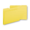 Smead Expanding Recycled Heavy Pressboard Folders, 1/3-Cut Tabs: Assorted, Letter Size, 1" Expansion, Yellow, 25/Box
