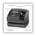Lathem 1600E Wireless Atomic Time Recorder with Tru-Align, Digital Display, Dark Gray