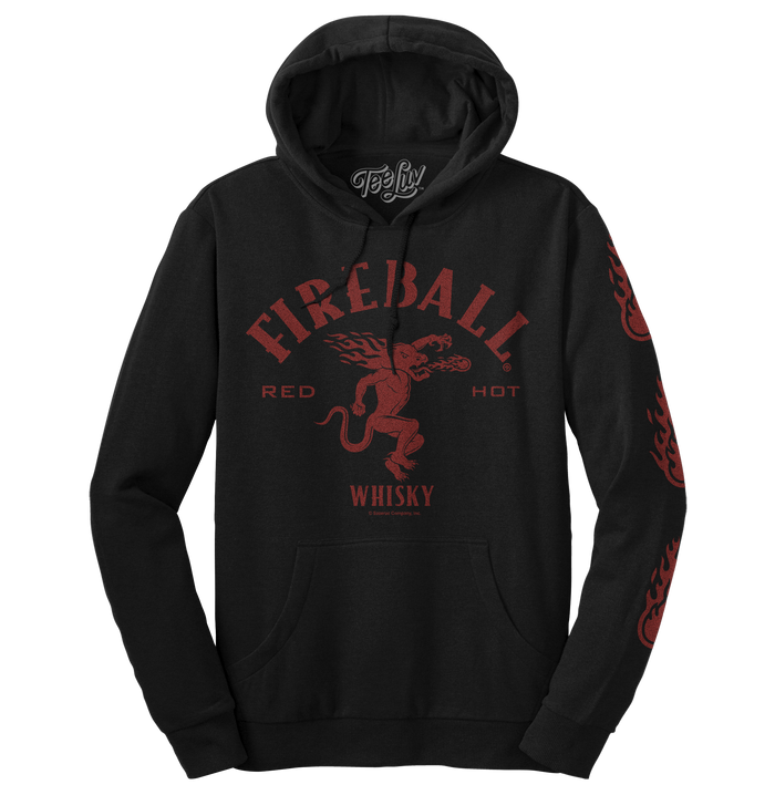 Fireball Whisky Dragon Hooded Sweatshirt - Black by Tee Luv
