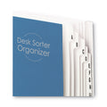 Smead Deluxe Expandable Indexed Desk File/Sorter, Reinforced Tabs, 20 Dividers, Alpha Index, Letter Size, Dark Blue Cover