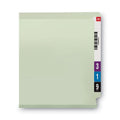 Smead End Tab Pressboard Classification Folders with Two SafeSHIELD Coated Fasteners, 3" Expansion, Letter Size, Gray-Green, 25/Box