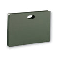 Smead Hanging Pockets with Full-Height Gusset, 1 Section, 1.75" Capacity, Legal Size, Standard Green, 25/Box