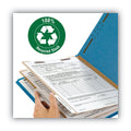 Smead 100% Recycled Pressboard Classification Folders, 2 Dividers, Letter Size, Dark Blue, 10/Box