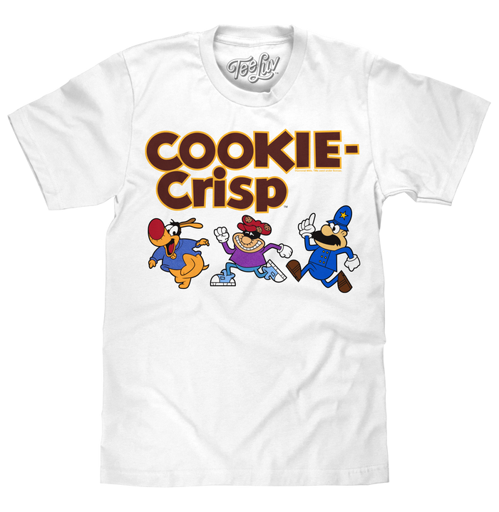 Cookie Crisp Cereal Mascot T-Shirt - White by Tee Luv