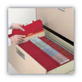 Smead 100% Recycled Pressboard Classification Folders, 2 Dividers, Letter Size, Bright Red, 10/Box