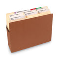 Smead Recycled Top Tab File Pockets, 3.5" Expansion, Letter Size, Redrope, 25/Box