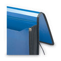 Smead Poly Premium Wallets, 5.25" Expansion, 1 Section, Elastic Cord Closure, Letter Size, Navy Blue