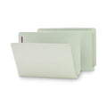 Smead End Tab Pressboard Classification Folders with Two SafeSHIELD Coated Fasteners, 1" Expansion, Legal Size, Gray-Green, 25/Box