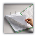 Smead WaterShed CutLess Reinforced Top Tab Fastener Folders, 2 Fasteners, Letter Size, Green Exterior, 50/Box