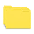 Smead Interior File Folders, 1/3-Cut Tabs: Assorted, Letter Size, 0.75" Expansion, Yellow, 100/Box