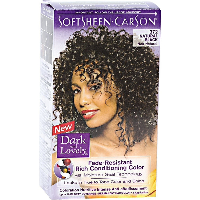Dark & Lovely Fade Resist Permanent Hair Color, 372 Natural Black by Pasteur Pharmacy