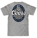 Coors Banquet Since 1873 Front and Back Print T-Shirt - Athletic Heather Gray by Tee Luv