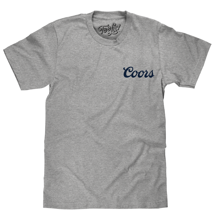 Coors Banquet Since 1873 Front and Back Print T-Shirt - Athletic Heather Gray by Tee Luv
