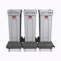 Rubbermaid Slim Jim Resin Trainable Dolly, 120 lb Capacity, 23.86 x 14.71 x 8.36, Black