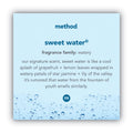 Method Foaming Hand Wash, Sweet Water, 10 oz Pump Bottle, 6/Carton