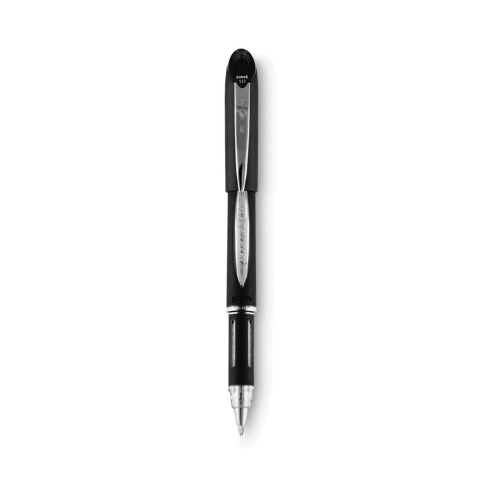 uniball Jetstream Stick Ballpoint Pen, Bold 1 mm, Black Ink, Black Barrel