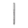 uniball VISION Roller Ball Pen, Stick, Fine 0.7 mm, Black Ink, Black/Gray Barrel, Dozen