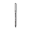 uniball VISION Roller Ball Pen, Stick, Fine 0.7 mm, Black Ink, Black/Gray Barrel, Dozen