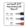 uniball 207 Mechanical Pencil, 0.7 mm, HB (#2), Black Lead, Blue Barrel, Dozen