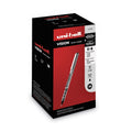 uniball VISION Roller Ball Pen, Stick, Fine 0.7 mm, Black Ink, Silver Barrel, 36/Pack