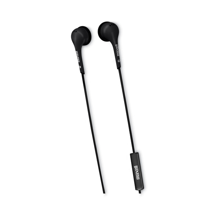 Maxell EB125 Earbud with MIC, 6 ft Cord, Black