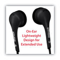 Maxell EB125 Earbud with MIC, 6 ft Cord, Black
