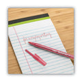 BIC Round Stic Xtra Life Ballpoint Pen, Stick, Medium 1 mm, Red Ink, Translucent Red Barrel, Dozen