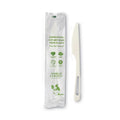 World Centric TPLA Compostable Cutlery, Knife, 6.7", White, 750/Carton