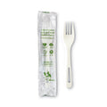 World Centric TPLA Compostable Cutlery, Fork, 6.3", White, 750/Carton