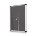 MasterVision Slim-Line Enclosed Fabric Bulletin Board, 28 x 38, Aluminum Case