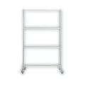 MasterVision Protector Series Mobile Glass Panel Divider, 49 x 22 x 81, Clear/Aluminum