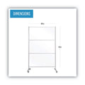 MasterVision Protector Series Mobile Glass Panel Divider, 49 x 22 x 81, Clear/Aluminum