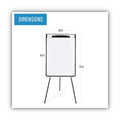 MasterVision Magnetic Gold Ultra Dry Erase Tripod Easel with Extension Arms, 32" to 72", Black/Silver