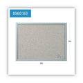 MasterVision Designer Fabric Bulletin Board, 24X18, Gray Fabric/Gray Frame