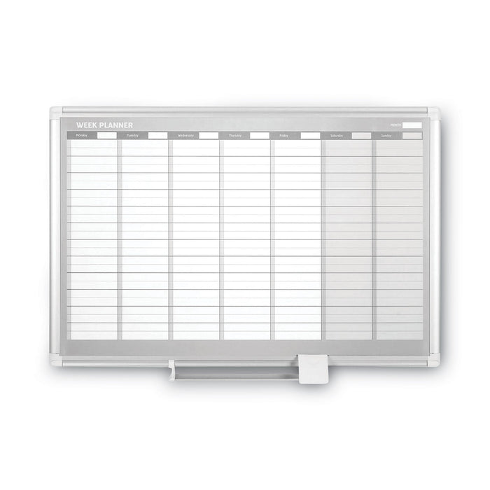 MasterVision Weekly Planner, 36x24, Aluminum Frame