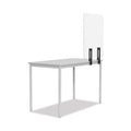MasterVision Protector Series Frameless Glass Desktop Divider, 23.6 x 0.16 x 35.4, Clear/Aluminum