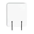 MasterVision Protector Series Frameless Glass Desktop Divider, 47.2 x 0.16 x 35.4, Clear/Aluminum