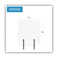 MasterVision Protector Series Frameless Glass Desktop Divider, 47.2 x 0.16 x 35.4, Clear/Aluminum