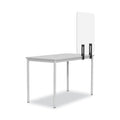 MasterVision Protector Series Frameless Glass Desktop Divider, 47.2 x 0.16 x 35.4, Clear/Aluminum