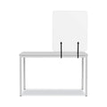 MasterVision Protector Series Frameless Glass Desktop Divider, 47.2 x 0.16 x 35.4, Clear/Aluminum